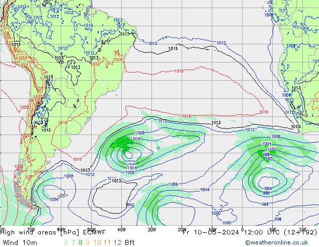 Sturmfelder ECMWF Fr 10.05.2024 12 UTC