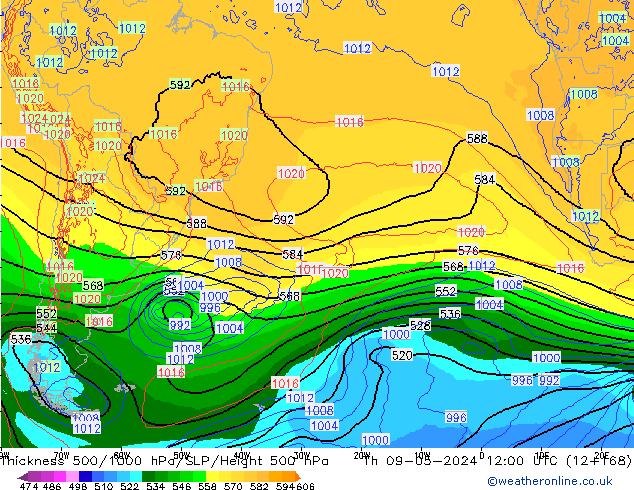 Thck 500-1000гПа ECMWF чт 09.05.2024 12 UTC