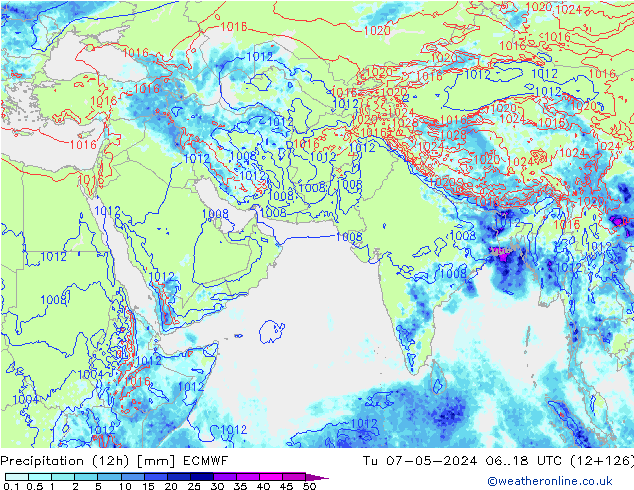 Nied. akkumuliert (12Std) ECMWF Di 07.05.2024 18 UTC