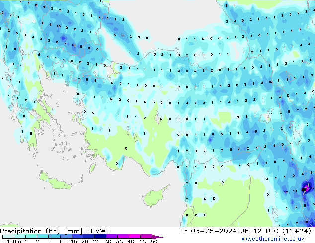 Z500/Rain (+SLP)/Z850 ECMWF Fr 03.05.2024 12 UTC