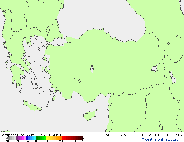 Temperaturkarte (2m) ECMWF So 12.05.2024 12 UTC