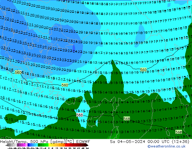 Z500/Rain (+SLP)/Z850 ECMWF Sa 04.05.2024 00 UTC