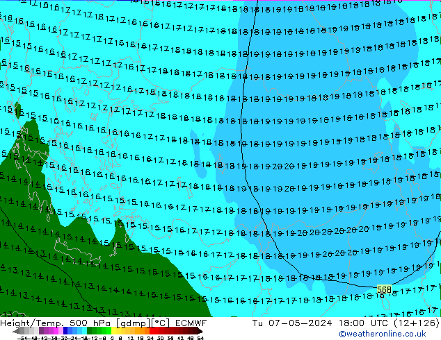 Z500/Rain (+SLP)/Z850 ECMWF Tu 07.05.2024 18 UTC