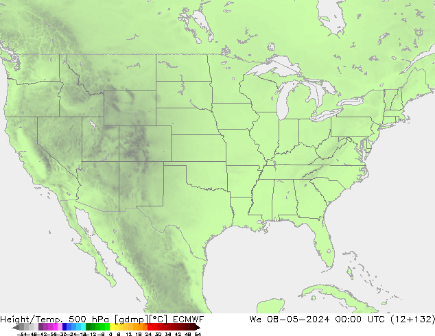 Z500/Rain (+SLP)/Z850 ECMWF We 08.05.2024 00 UTC