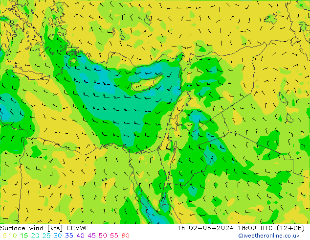 Wind 10 m ECMWF do 02.05.2024 18 UTC