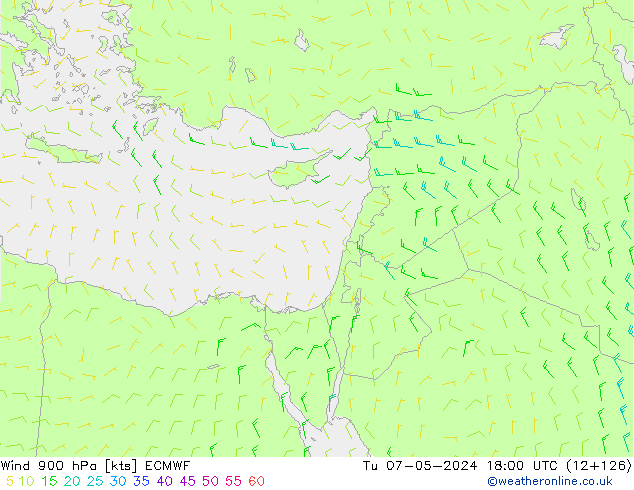 Wind 900 hPa ECMWF di 07.05.2024 18 UTC