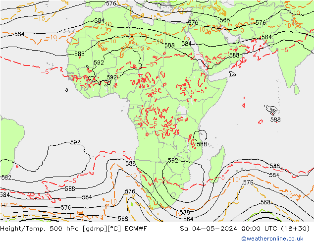 Z500/Rain (+SLP)/Z850 ECMWF Sa 04.05.2024 00 UTC