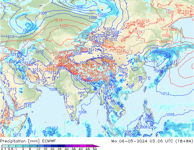 Neerslag ECMWF ma 06.05.2024 06 UTC