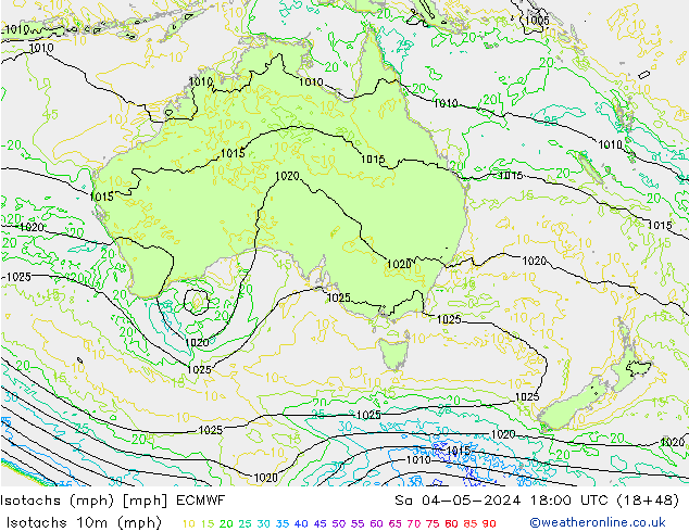 Isotachs (mph) ECMWF So 04.05.2024 18 UTC