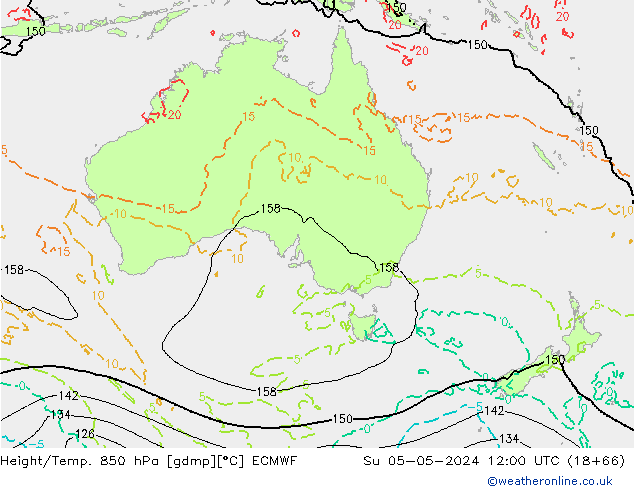 Z500/Rain (+SLP)/Z850 ECMWF So 05.05.2024 12 UTC