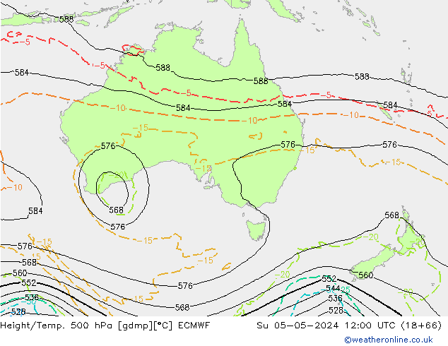 Z500/Rain (+SLP)/Z850 ECMWF So 05.05.2024 12 UTC