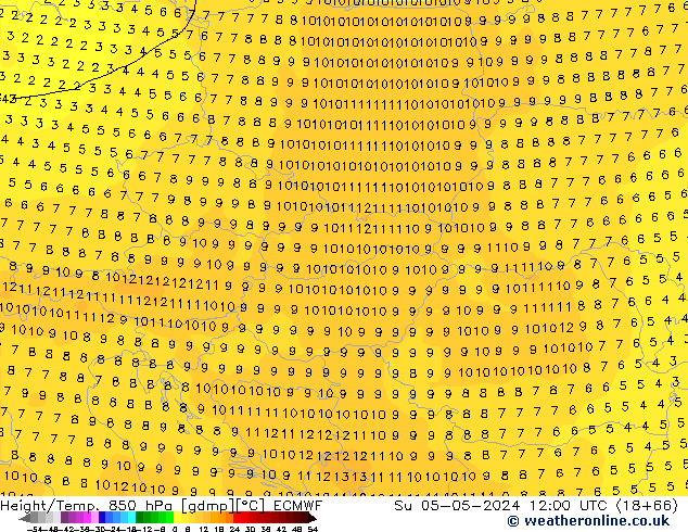 Z500/Regen(+SLP)/Z850 ECMWF zo 05.05.2024 12 UTC