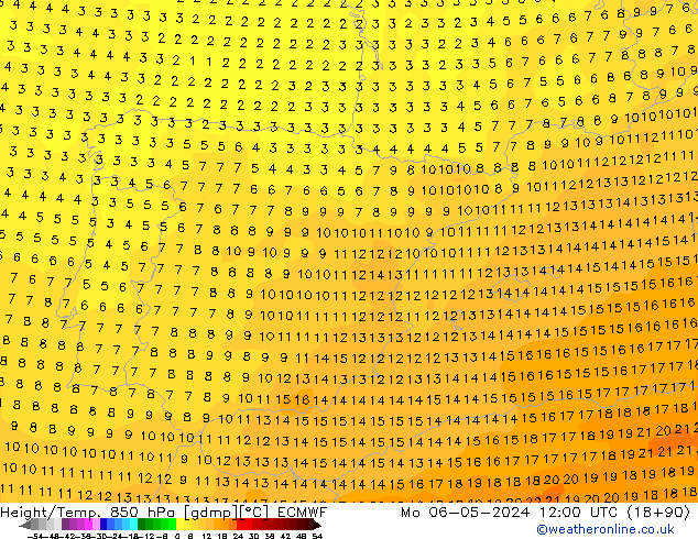 Z500/Regen(+SLP)/Z850 ECMWF ma 06.05.2024 12 UTC