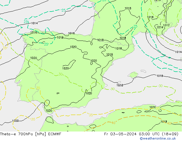 Theta-e 700hPa ECMWF vr 03.05.2024 03 UTC