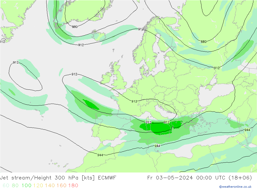джет ECMWF пт 03.05.2024 00 UTC