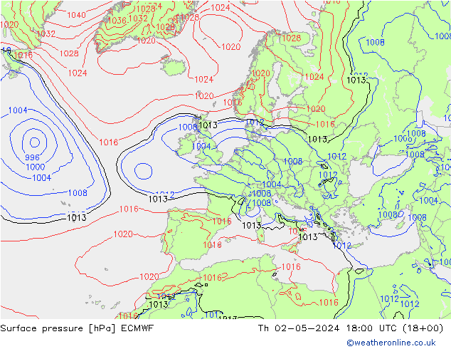 pression de l'air ECMWF jeu 02.05.2024 18 UTC