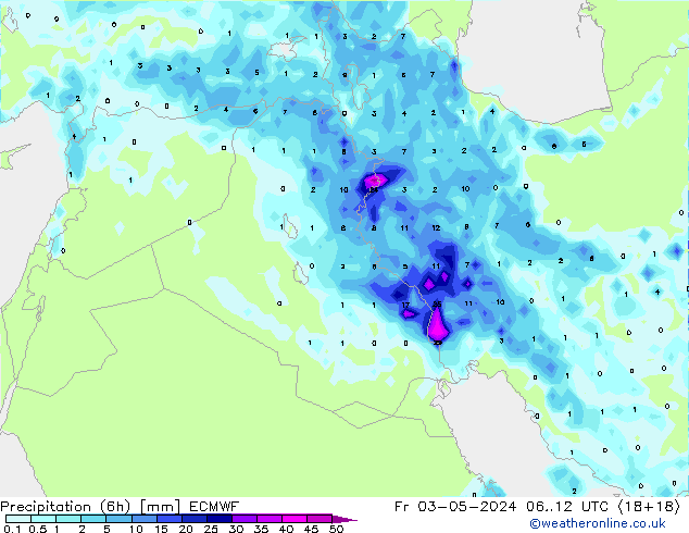 Z500/Rain (+SLP)/Z850 ECMWF vie 03.05.2024 12 UTC