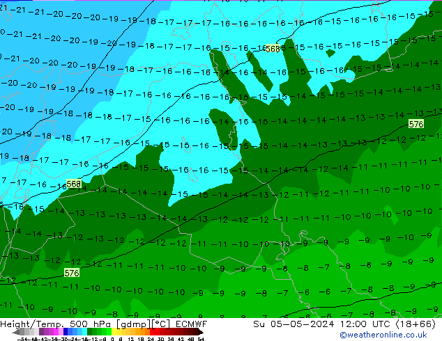 Z500/Rain (+SLP)/Z850 ECMWF  05.05.2024 12 UTC