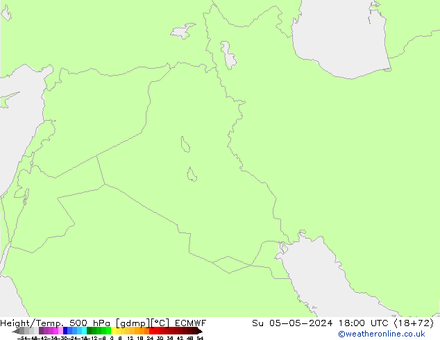 Height/Temp. 500 гПа ECMWF Вс 05.05.2024 18 UTC