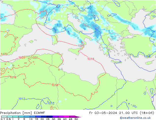 Precipitation ECMWF Fr 03.05.2024 00 UTC
