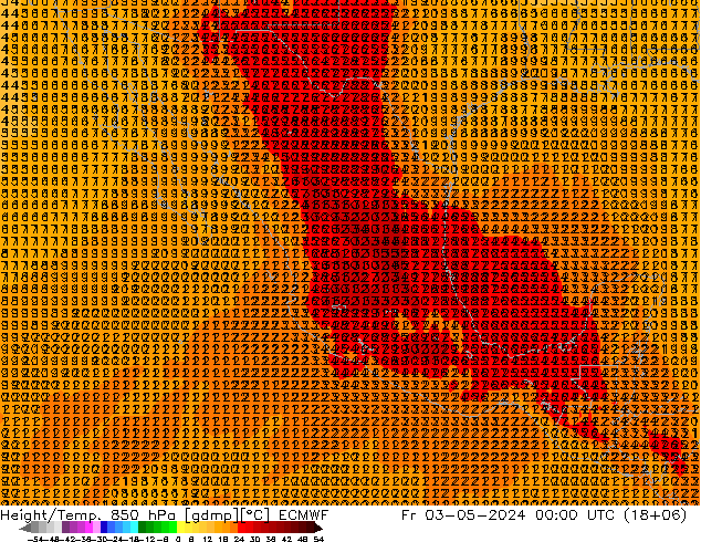 Z500/Rain (+SLP)/Z850 ECMWF vie 03.05.2024 00 UTC