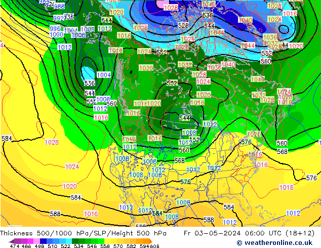 Schichtdicke 500-1000 hPa ECMWF Fr 03.05.2024 06 UTC