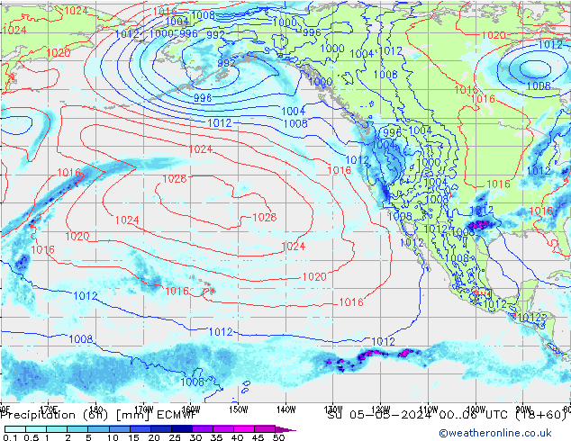 Z500/Rain (+SLP)/Z850 ECMWF dom 05.05.2024 06 UTC