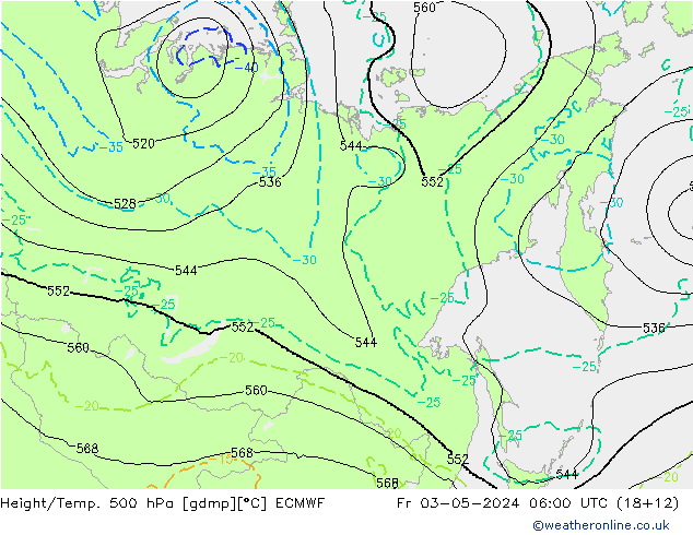 Z500/Rain (+SLP)/Z850 ECMWF Sex 03.05.2024 06 UTC