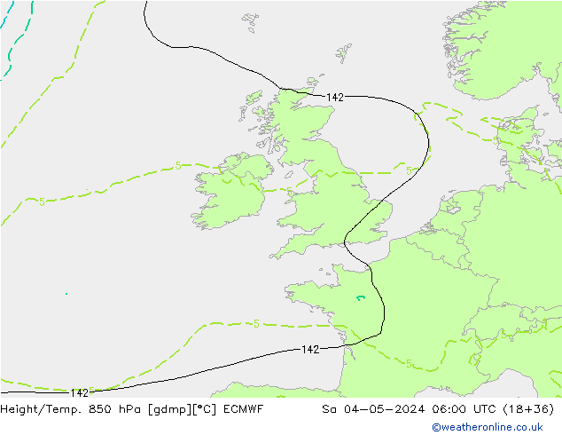 Z500/Regen(+SLP)/Z850 ECMWF za 04.05.2024 06 UTC