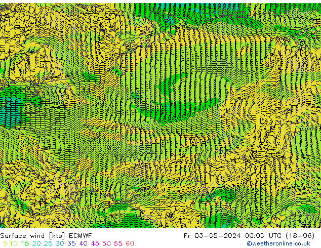 Prec 6h/Wind 10m/950 ECMWF пт 03.05.2024 00 UTC