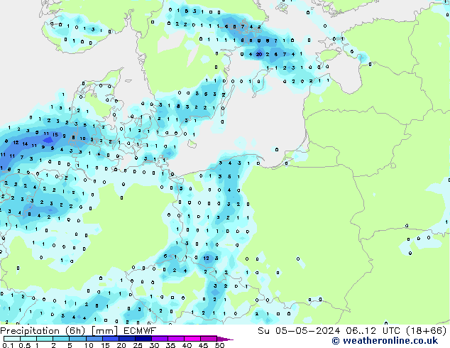 Z500/Regen(+SLP)/Z850 ECMWF zo 05.05.2024 12 UTC