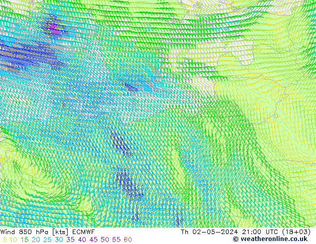 Wind 850 hPa ECMWF Do 02.05.2024 21 UTC