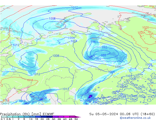 Z500/Rain (+SLP)/Z850 ECMWF dom 05.05.2024 06 UTC