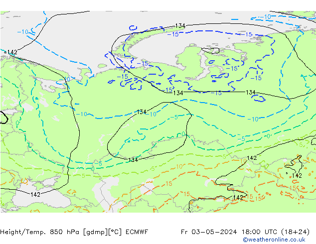 Z500/Rain (+SLP)/Z850 ECMWF пт 03.05.2024 18 UTC