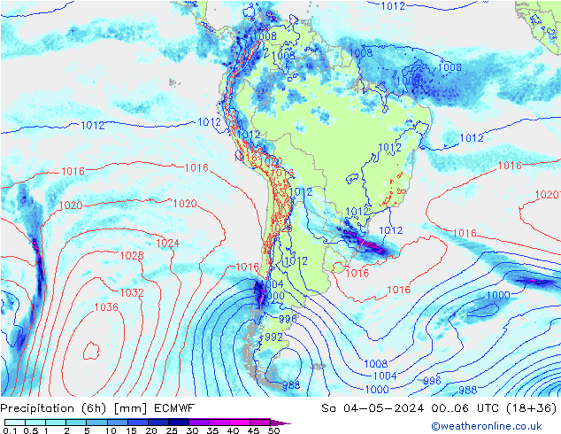 Z500/Rain (+SLP)/Z850 ECMWF Sa 04.05.2024 06 UTC