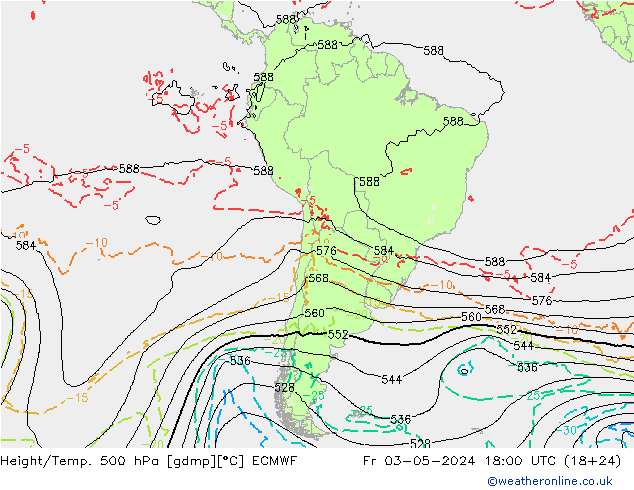 Z500/Rain (+SLP)/Z850 ECMWF Fr 03.05.2024 18 UTC