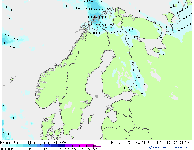 Z500/Rain (+SLP)/Z850 ECMWF Fr 03.05.2024 12 UTC