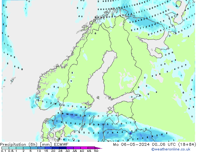 Z500/Yağmur (+YB)/Z850 ECMWF Pzt 06.05.2024 06 UTC