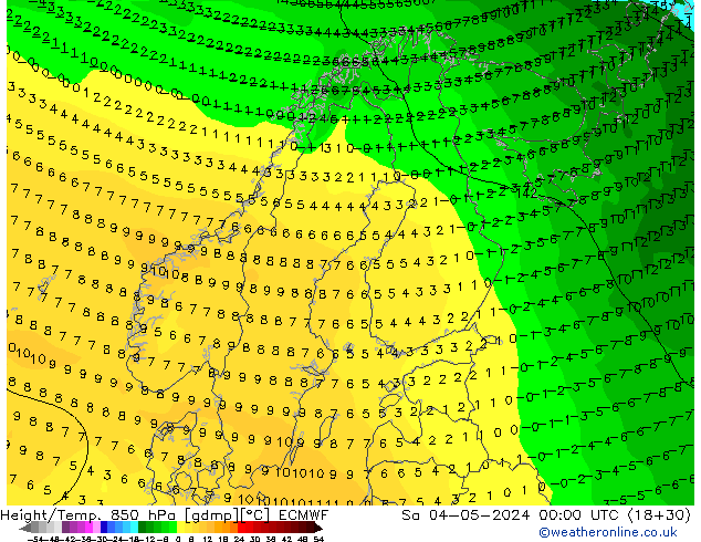 Z500/Rain (+SLP)/Z850 ECMWF  04.05.2024 00 UTC