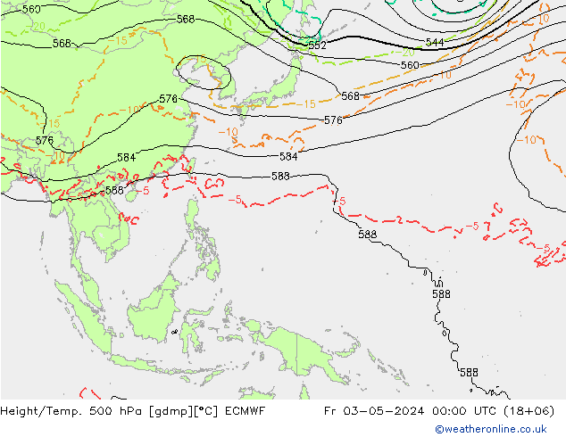 Z500/Regen(+SLP)/Z850 ECMWF vr 03.05.2024 00 UTC