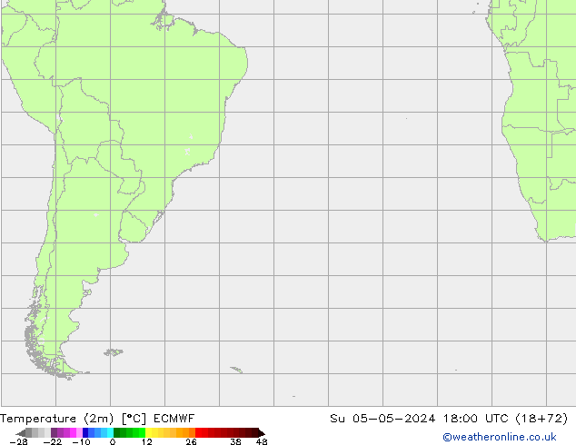 Temperatura (2m) ECMWF dom 05.05.2024 18 UTC
