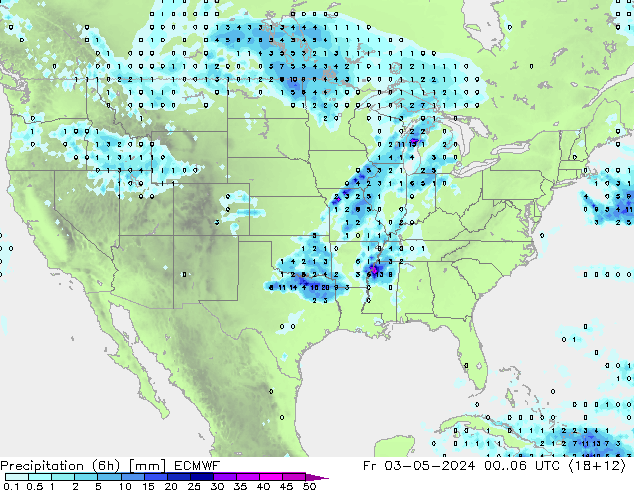 Z500/Rain (+SLP)/Z850 ECMWF ven 03.05.2024 06 UTC