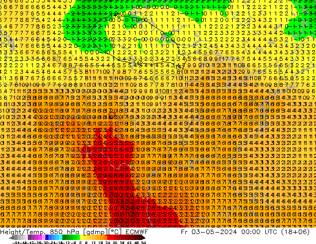 Z500/Rain (+SLP)/Z850 ECMWF Pá 03.05.2024 00 UTC