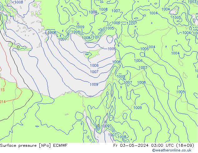 Surface pressure ECMWF Fr 03.05.2024 03 UTC