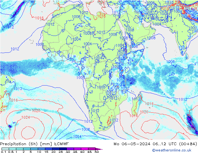 Z500/Regen(+SLP)/Z850 ECMWF ma 06.05.2024 12 UTC