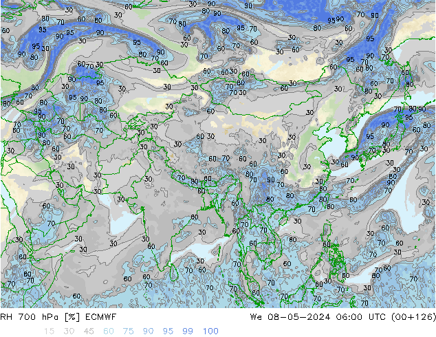 RH 700 hPa ECMWF St 08.05.2024 06 UTC