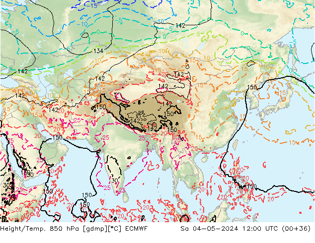 Z500/Rain (+SLP)/Z850 ECMWF sáb 04.05.2024 12 UTC