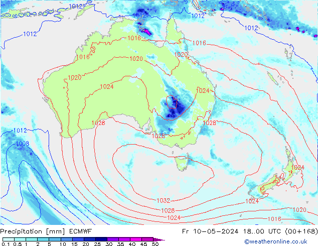 осадки ECMWF пт 10.05.2024 00 UTC