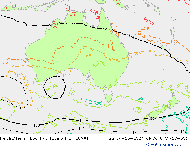 Z500/Rain (+SLP)/Z850 ECMWF sáb 04.05.2024 06 UTC