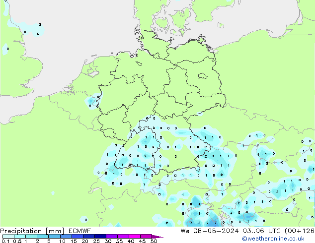 Precipitación ECMWF mié 08.05.2024 06 UTC
